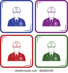 Electrician simple vector icon 