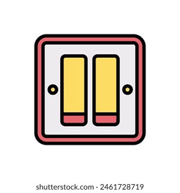 Electrician Switch Icon Vector Illustration