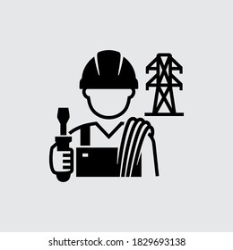 Electrician Technician Engineer Avatar Vector Icon