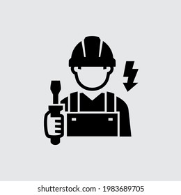 Electrician Technician Engineer Avatar Vector Icon