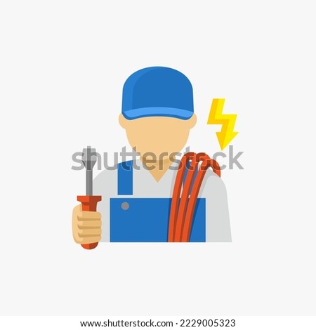 Electrician Technician Engineer Avatar Vector Icon