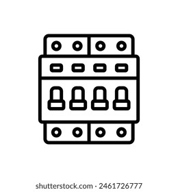 Elektriker-Transfer-Schalter gefüllt Symbol Vektorillustration