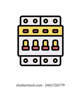 Electrician Transfer Switch Icon Vector Illustration