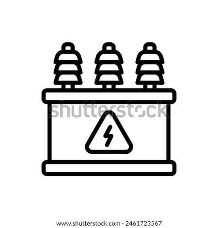 Electrician Transformer Filled Icon Vector Illustration