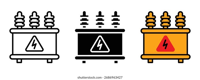 Electrician Transformer icon vector. power and safety symbol. vector illustration.
