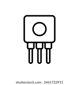 Electrician Transistor Filled Icon Vector Illustration