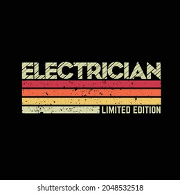 Electrician T-shirt design for Electrician profession