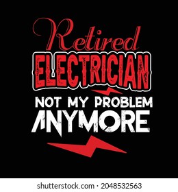 Electrician T-shirt design for Electrician profession