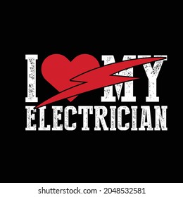 Electrician T-shirt design for Electrician profession