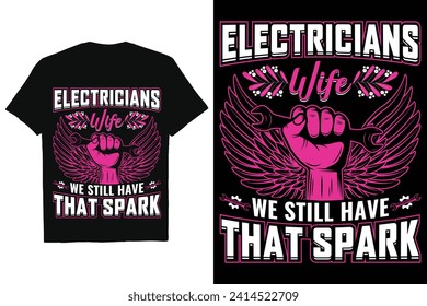 Electrician T-shirt Design Vector Art