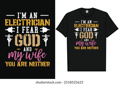 Ich bin ein Elektriker Typografie T-Shirt Design