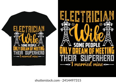 Electrician Vector Graphic T-shirt Design