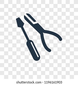 Electrician vector icon isolated on transparent background, Electrician transparency logo concept