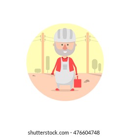 Electrician. Vector illustration
