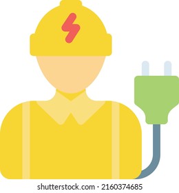 electrician  Vector illustration on a transparent background. Premium quality symmbols. Line Color vector icons for concept and graphic design.