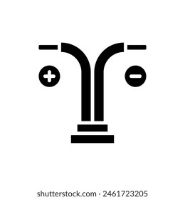 Electrician Wires Filled Icon Vector Illustration