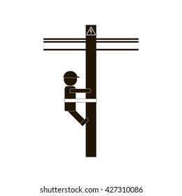 Electrician worker icon. Vector illustration