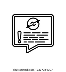 Icono de Alerta de electricidad en vector. Ilustración