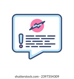 Electricity Alert icon in vector. Illustration