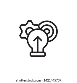 electricity, up arrow, settings icon. Simple thin line, outline vector of Project Management icons for UI and UX, website or mobile application