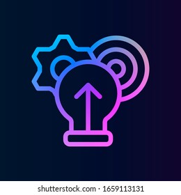 Electricidad, flecha arriba, ajustes icono nolan. Línea delgada simple, vector de esquema de iconos de administración de proyectos para ui y ux, sitio web o aplicación móvil