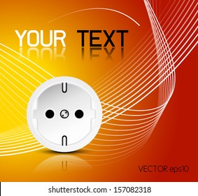 Fondo eléctrico - concepto de energía con enchufe