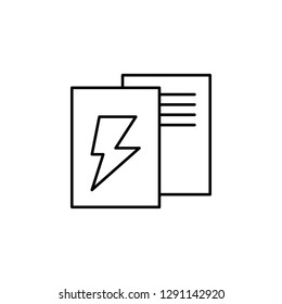 electricity, bill icon. Element of electricity for mobile concept and web apps illustration