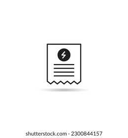 electricity bill icon on white background vector illustration