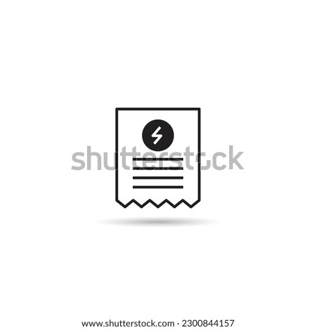 electricity bill icon on white background vector illustration
