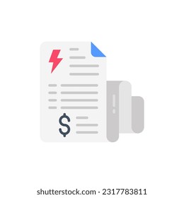 Electricity Bill icon in vector. Illustration