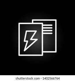 electricity, bill neon icon. Elements of electricity set. Simple icon for websites, web design, mobile app, info graphics