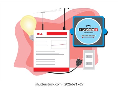 Electricity bill vector for poster