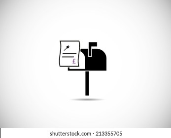 Electricity Bills Pound Sterling Letter Mailbox