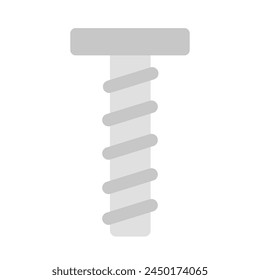 Electricity bolt screw. Electrician tools, electrician supplies flat vector illustration