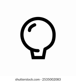Icono de la bombilla eléctrica signo Vector