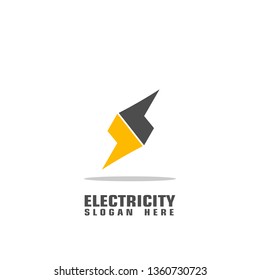 Electricity business logo, simple logo flat design, logo for company.