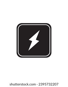 electricity button icon, vector best flat icon.