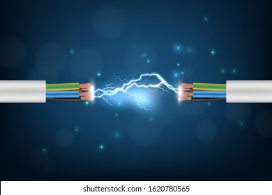 Electricity cable. Connection lighting glowing abstract internet cyber concept background optical cord telecomunication picture