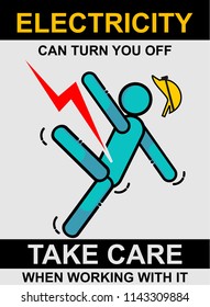 electricity, caution sign