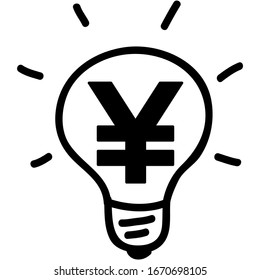 Electricity charge image illustration monochrome