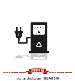 electricity charging station icon