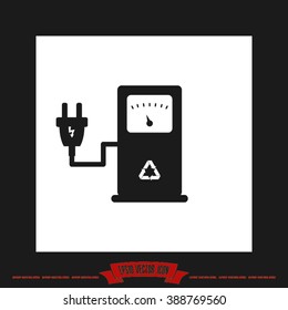 electricity charging station icon