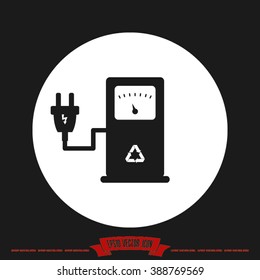 electricity charging station icon