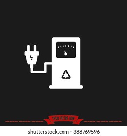electricity charging station icon