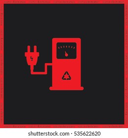 electricity charging station icon