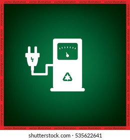 electricity charging station icon