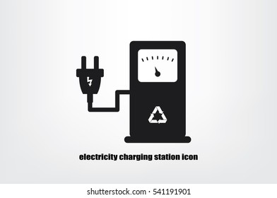 electricity charging station icon.