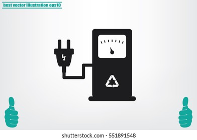 electricity charging station icon
