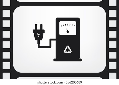 electricity charging station icon