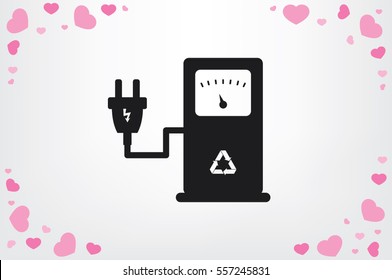 electricity charging station icon